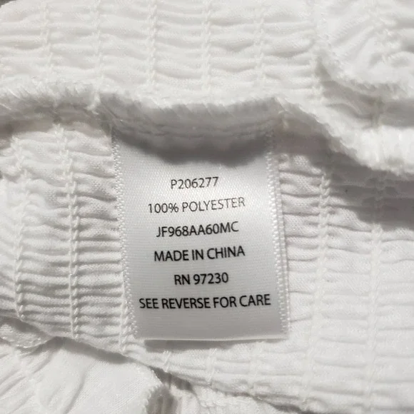 Crave Fame Smocked Tank Top Juniors/Women's Size Small White Stretch Ruffles - Picture 6 of 9